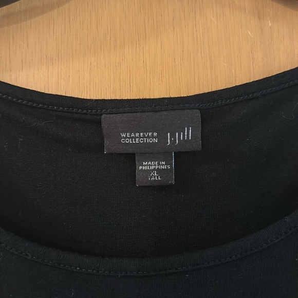 J. Jill Wearever Collection Women’s Floral Tunic Top Black Pink Size XL Tall - Picture 6 of 10